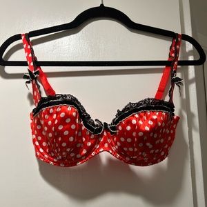 *Never Worn* Agent Provocateur Red and White Polka Dot Bra